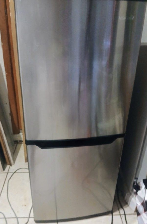 Apartment Size Stainless Steel Refrigerator And Freezer