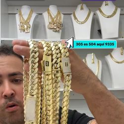 14k 22mm Cuban Link Set