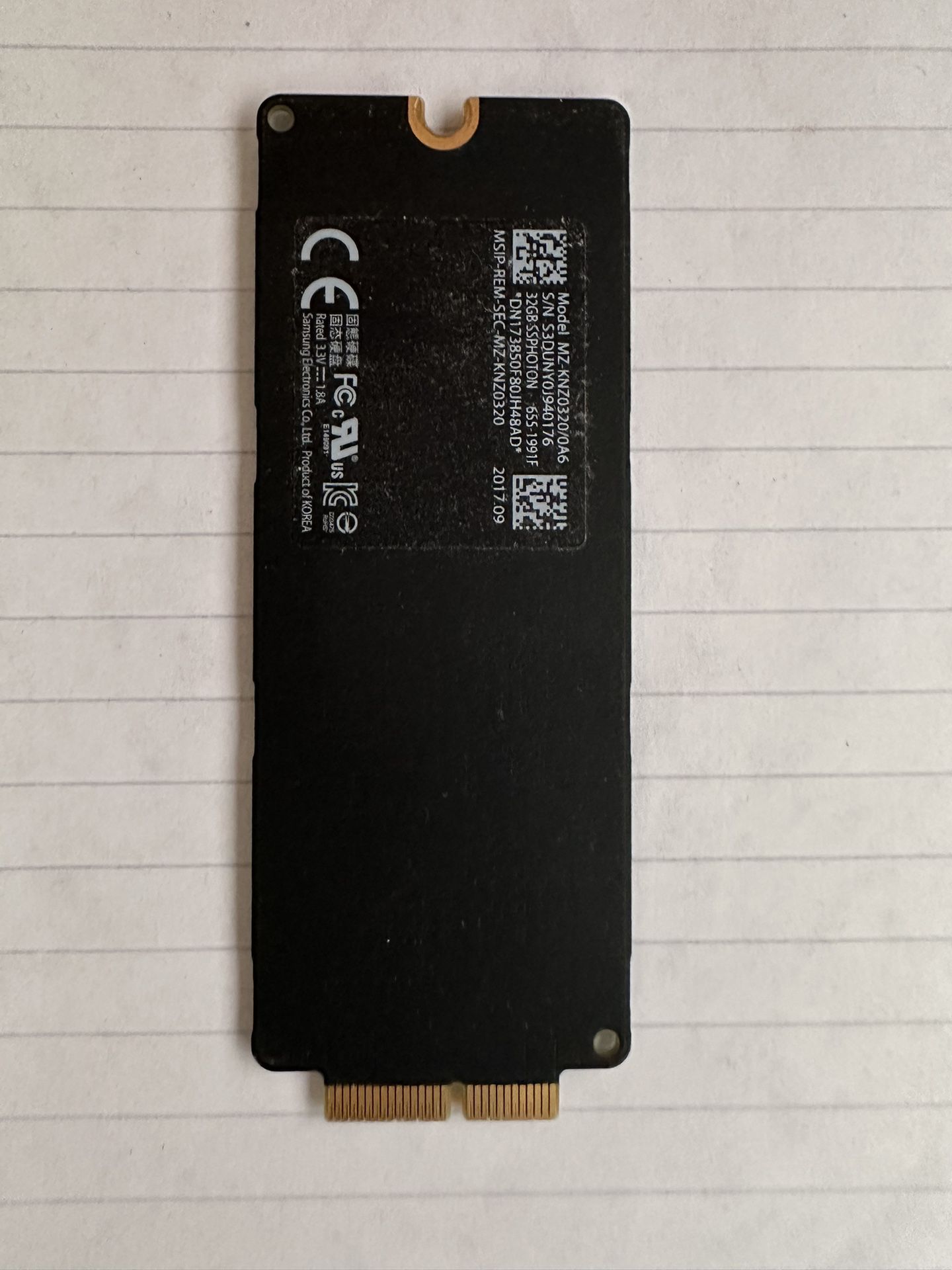Samsung 32 GB SSD From iMac Computer