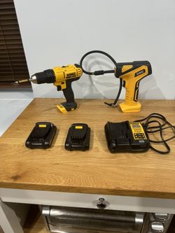 DeWalt Drill And Air Pump With Two Rechargeable Batteries And Charger