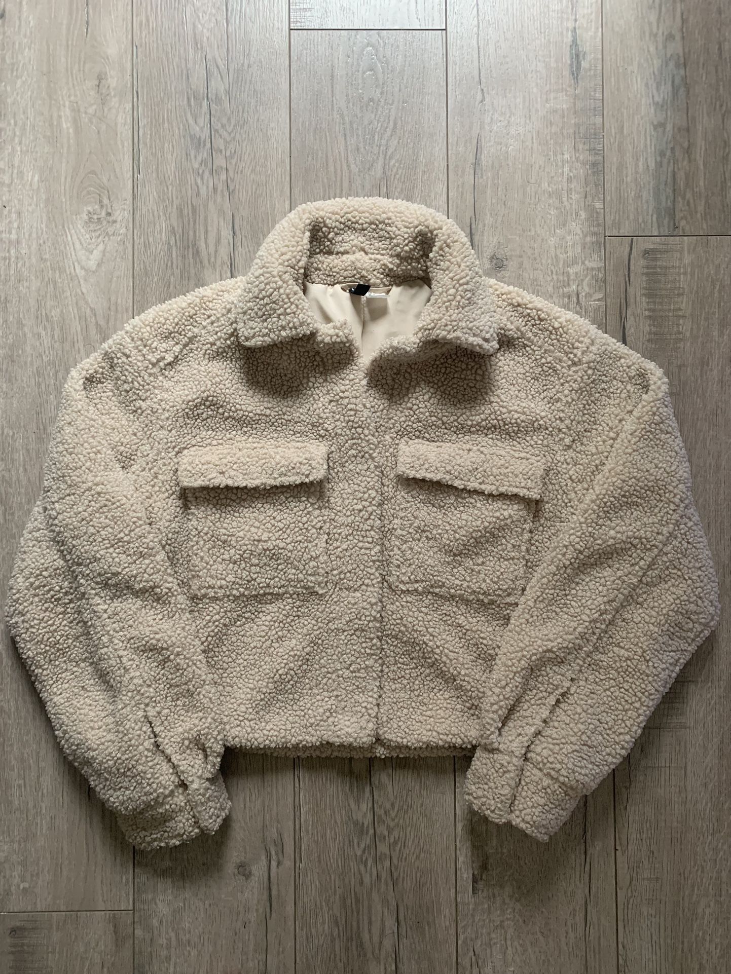 H&M Sherpa Teddy Jacket Size Small