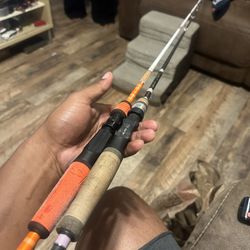 Two custom inshore baitcaster rods