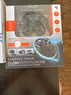 Sharper Image Glow Motion Drone – Rechargeable Gesture-Control Indoor Stunt Drone