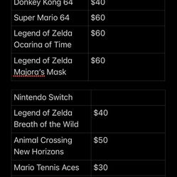 Video Games For Sale