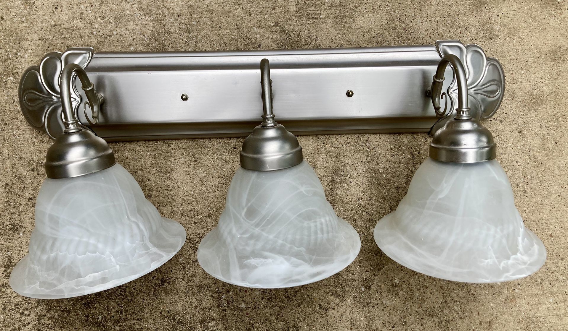 3 Globe Nickel Vanity Light Fixture