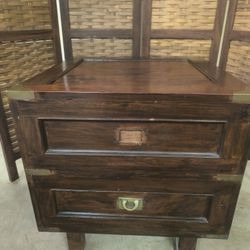 $180 OBO Antique End Table With Brass Accents 
