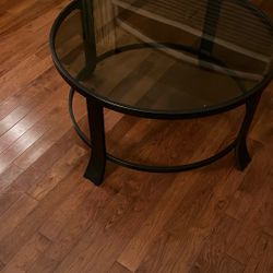 Glass and metal Coffee Table