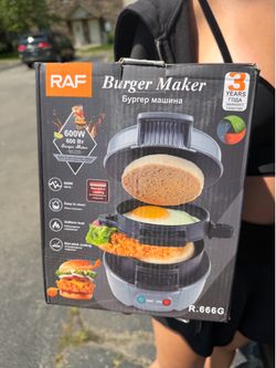 RAF Burger Maker / Muffin Maker 600W – Non-Stick Grill
