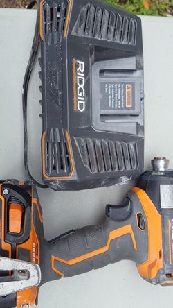 RIDGID IMPACT WITH BATTERY AND Charger AND BAG