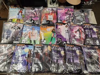 Girls Halloween Costumes Small, Medium, Large  - Witch, Werewolf, Pumpkin, Zombie, Vampire 