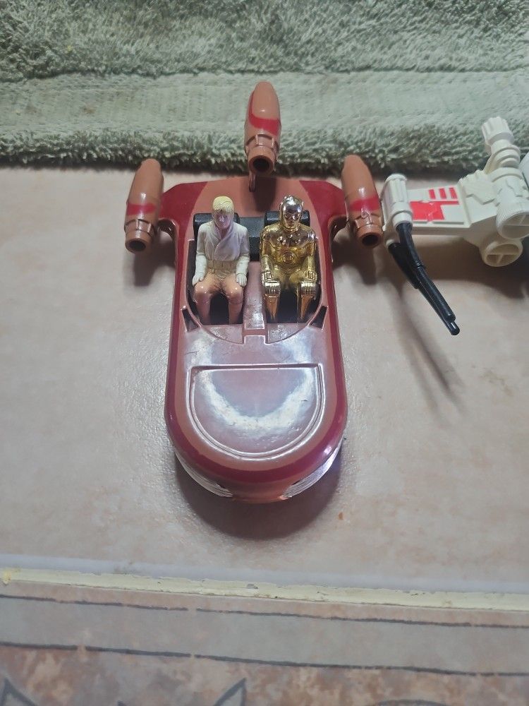 Star Wars Land Speeder 1978. X-Wing Fighter 1978. Speeder Bike1983,  Nice Condition. E Mesa 