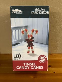 Tinsel candy canes 2.8ft