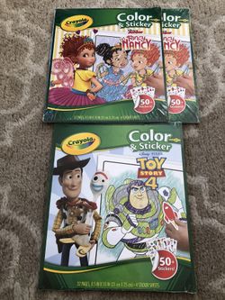 Crayola coloring book with stickers.