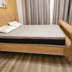Queen Size Bed frame and Mattress