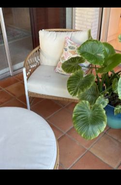 4 pieces with cushions patio set