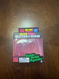 Needoh glitter + glow cube squishy
