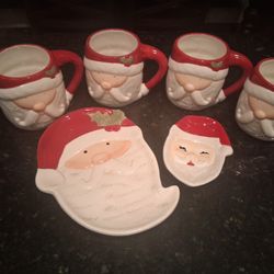 Christmas Santa Mugs Set 