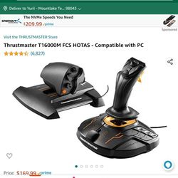 Thrustmaster HOTAS COMBO LIKE NEW CONTROR STICK THROTTLE AND RUDDER. Flight Sim Simulator Gaming Flying Equipment 