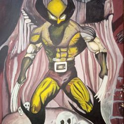 Wolverine Acrylic Painting