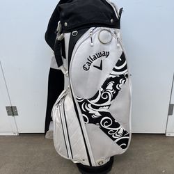 Callaway Solaire 6-way Golf Cart Bag Black White With Rain Hood