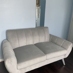 Light Grey Suede Couch