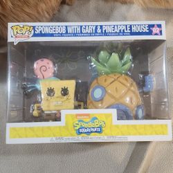 Spongebob With Gary And Pineapple House Funko Pop