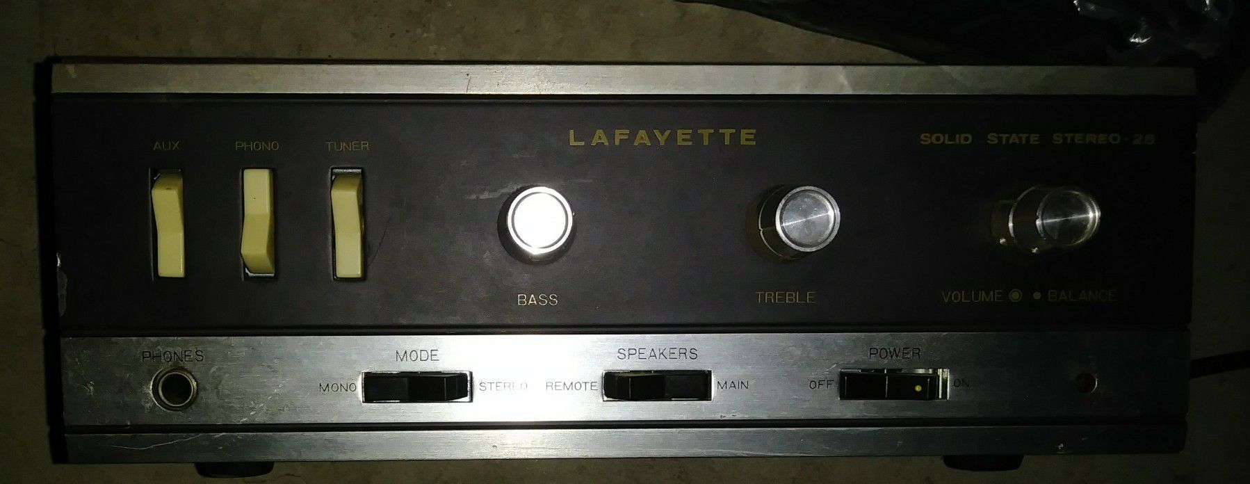 Vintage Lafayette Solid State Stereo-25 Hi-Fi Amplifier