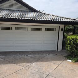Two Car Roll Up Garage Door With Windows 