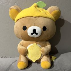 NEW WITH TAGS big 16” inch Rilakkuma Lemon Plush Doll Stuffed Toy Authentic Kawaii