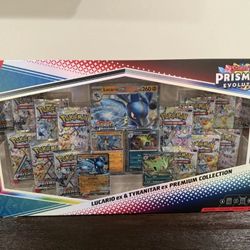 Pokemon Prismatic Evolutions Lucario EX and Tyranitar EX Premium Collection