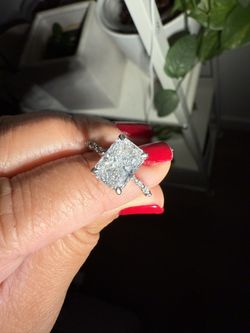 Lab Diamond Radiant Solitaire Ring 