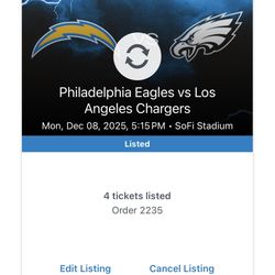 Orange parking Pass Eagles Vs Chargers MNF