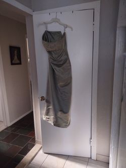 Gown Olive Green Size 12  Strapless With Schawl Worn Once Matching Shoes 81/2 Have Matching Shoes