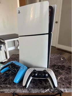 Sony PlayStation 5 PS5 Slim Console with 2 DualSense Wireless Controllers