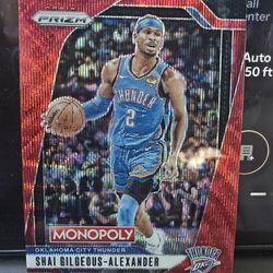 SHAI GILGEOUS ALEXANDER OKC THUNDER PRIZM CARD NBA CHAMP