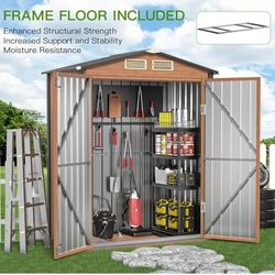 Brand New In Box Galvanized Steel Outdoor Shed 5x3 With Base !