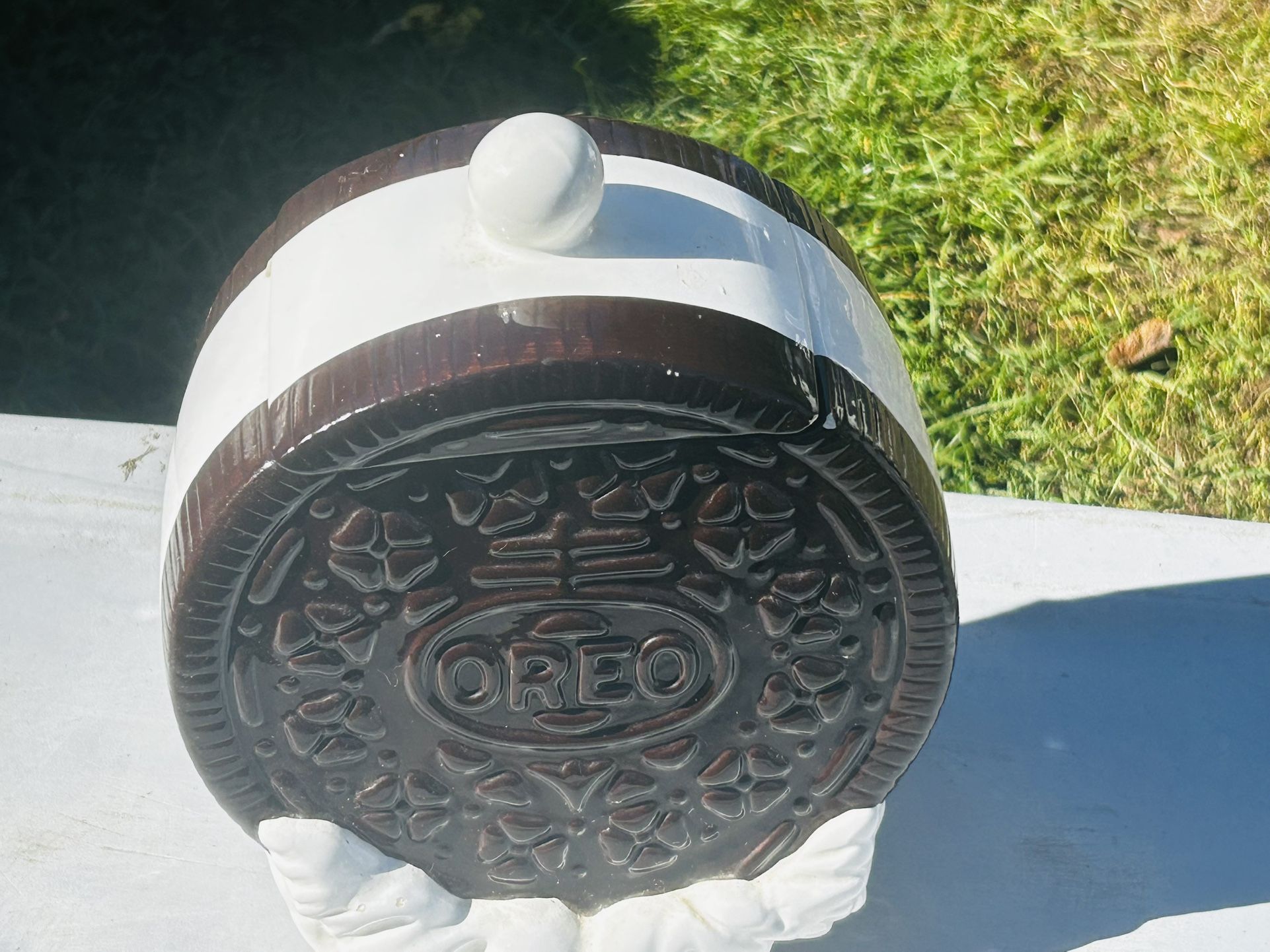 Oreo Cookie Jar  Great Shape 9 Inch Tall And 9 Inches Wide 