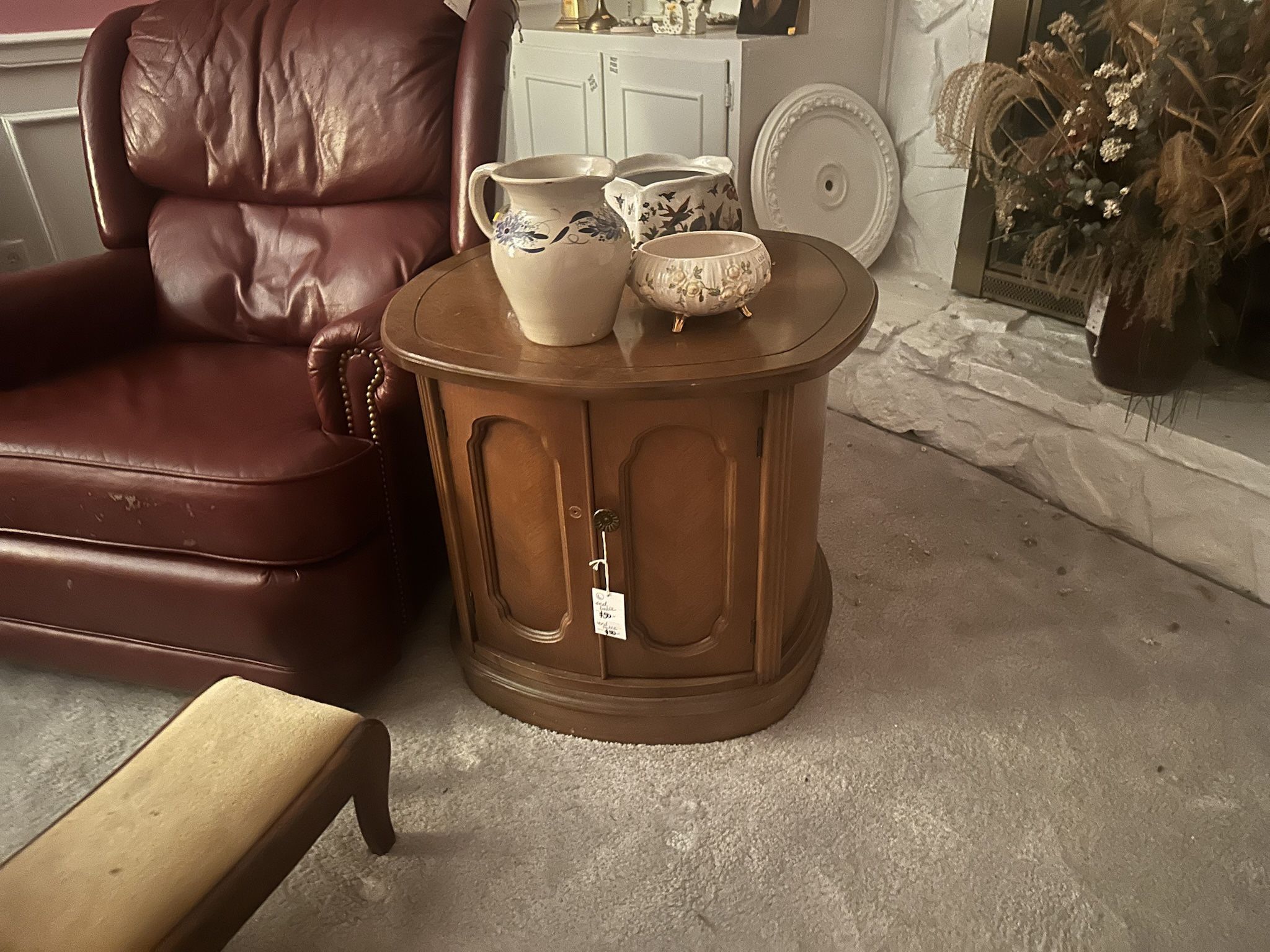 Wooden Storage Side Table