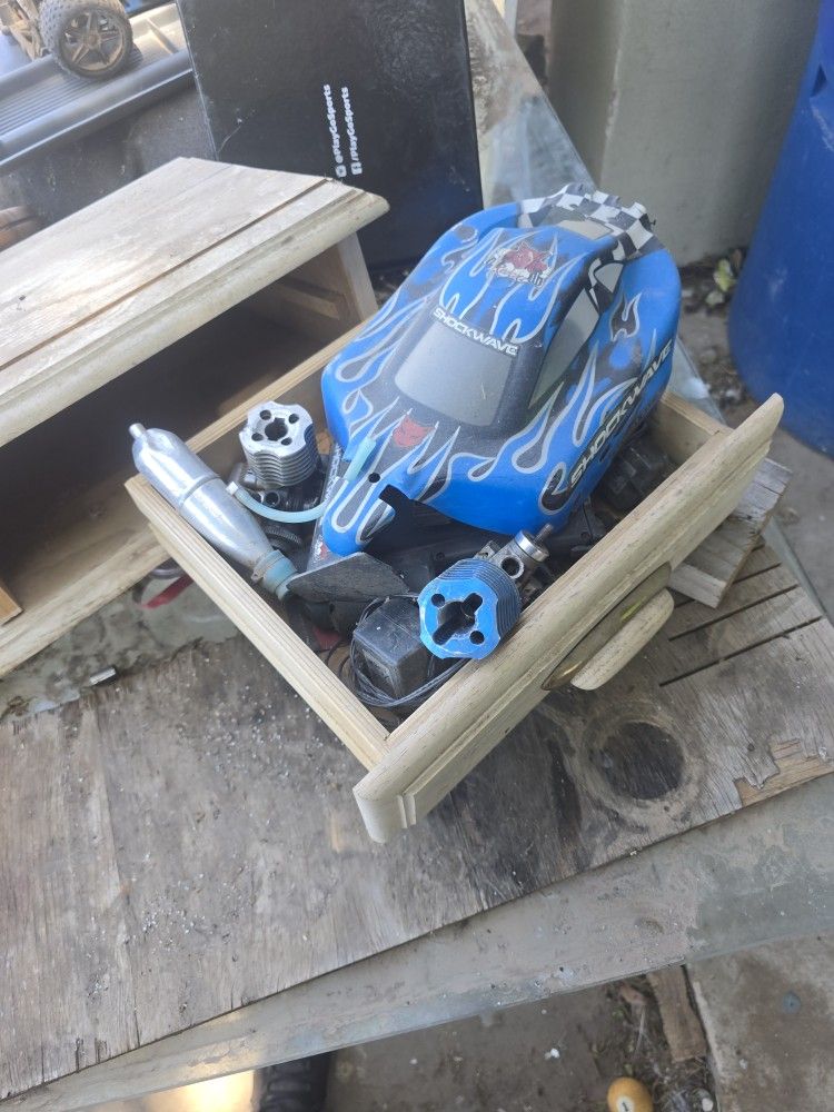 Nitro RC car parts.