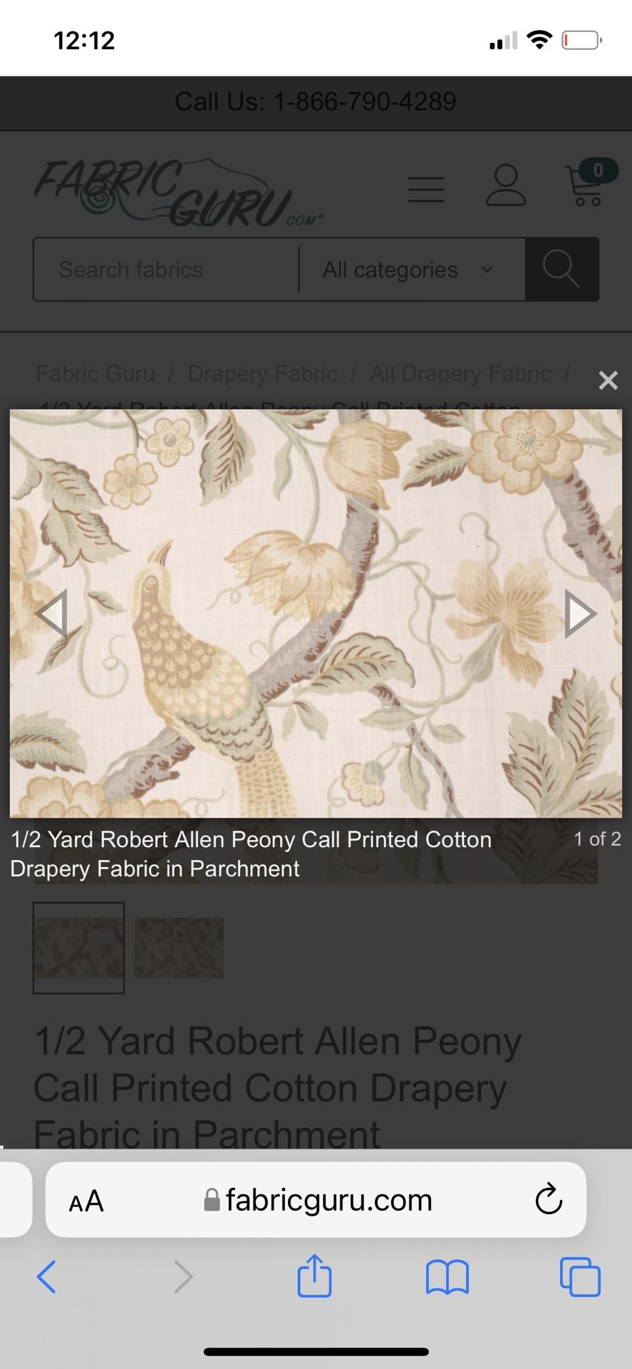 Fabric - 19 Yard Bolt; New ; $300