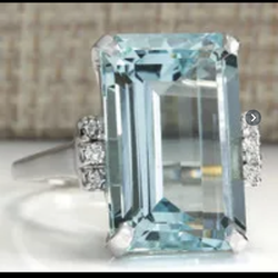 Sterling Silver Aquamarine Ring