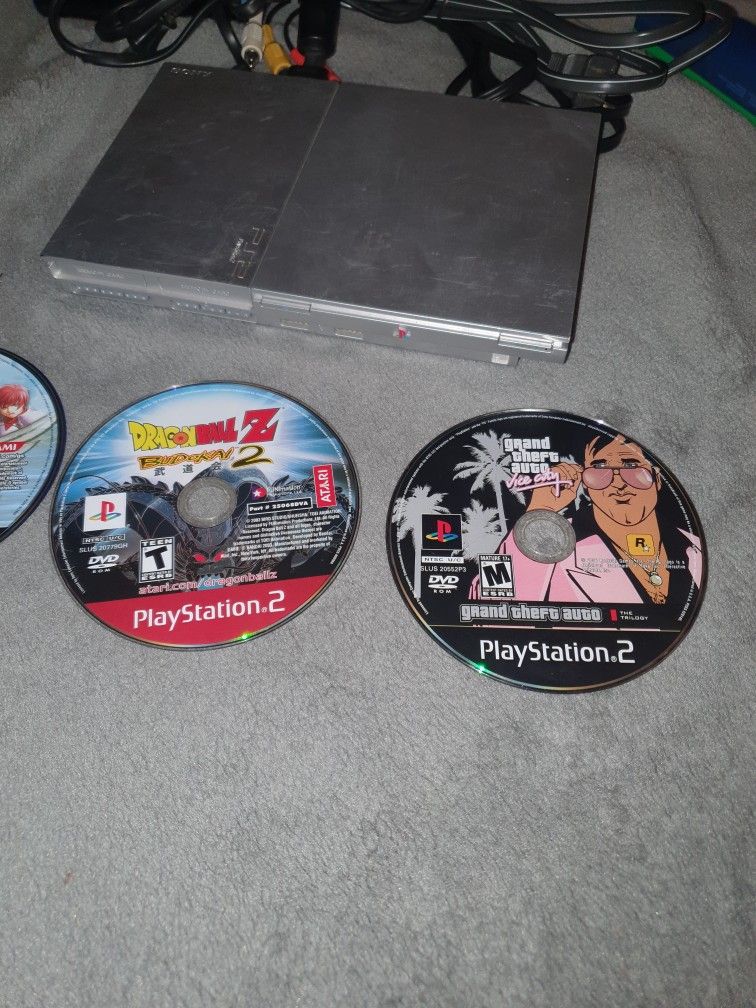Ps2 Slim With 9 Games