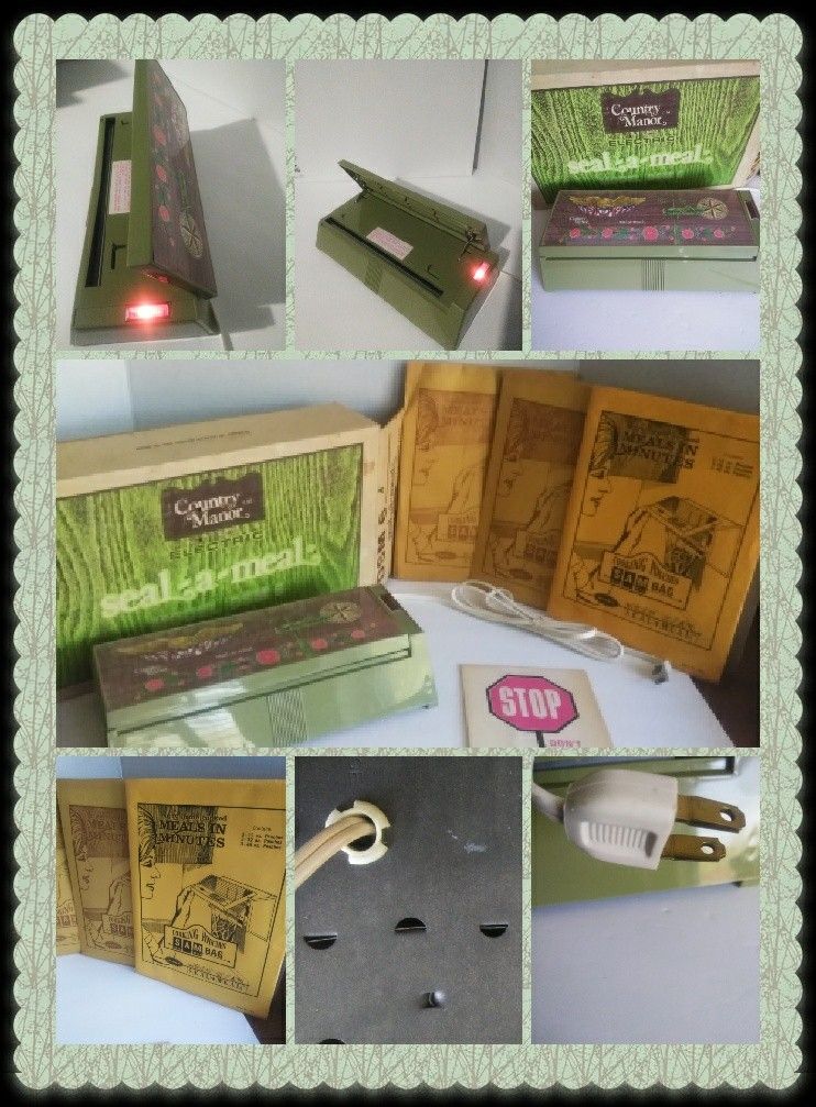 Rare Vintage Dazey Seal-a-Meal with Bags, Receipe & Instructions