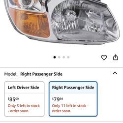 Headlight Kia Spectra