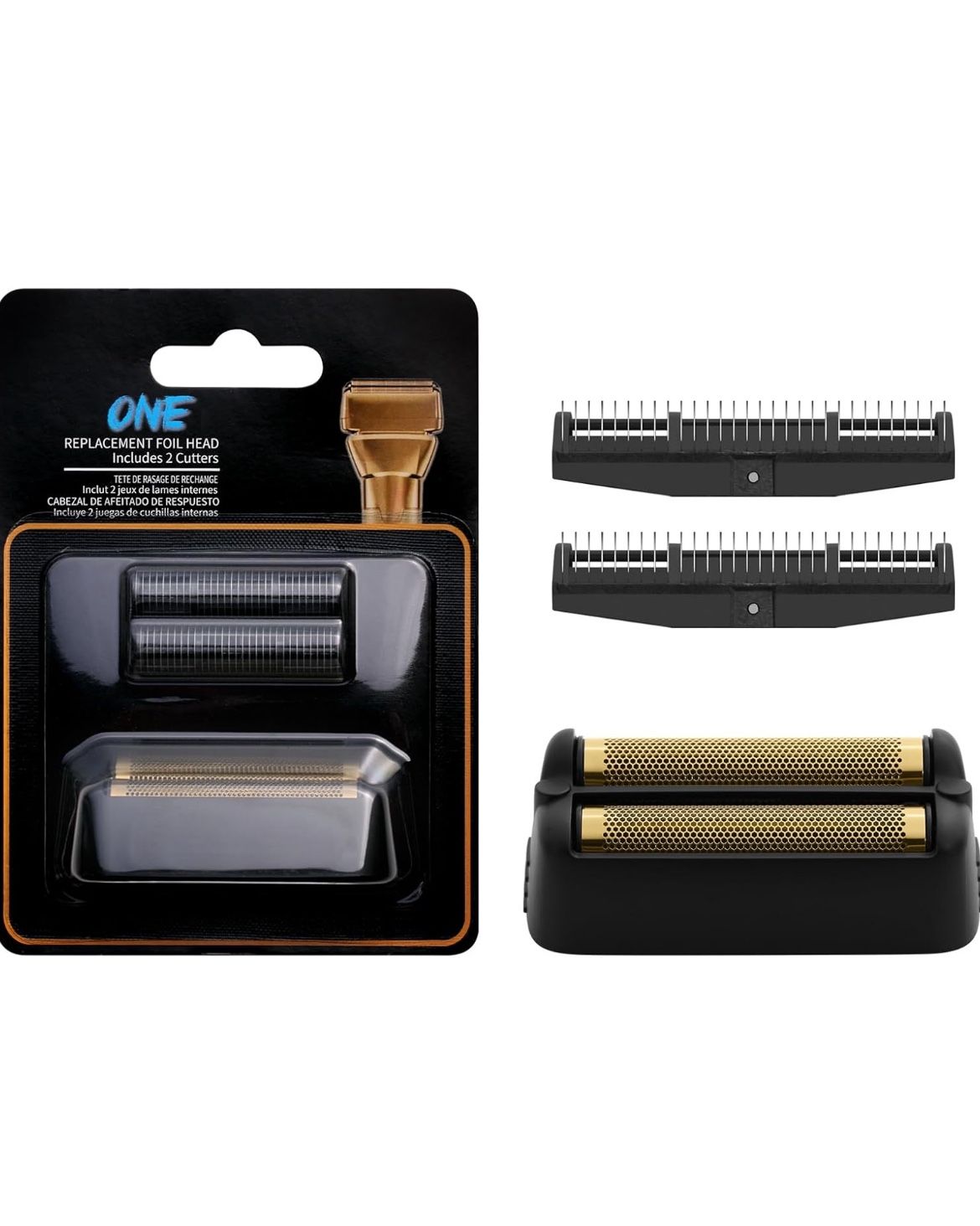 Double-Foil Shaver Replacement Foil and Cutter for BaBylissPRO FXONE Stick Shaver.