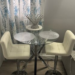 Glass Bar Table 