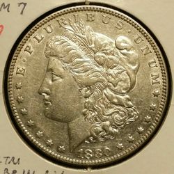 1880 MORGAN SILVER DOLLAR VAM7 ☆R7 ☆SUPER RARE COIN** this coin no more high grade R7 COIN**