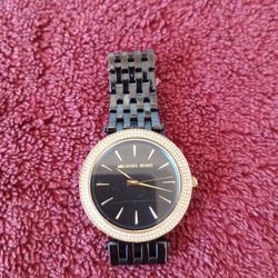 MICHAEL KORS Darci Black Dial Black Ion-plated Ladie watch