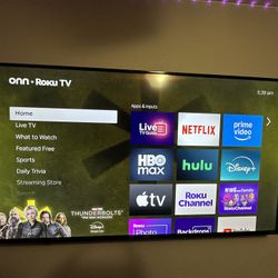 55in Onn Roku TV w/TV Mount & Remote 