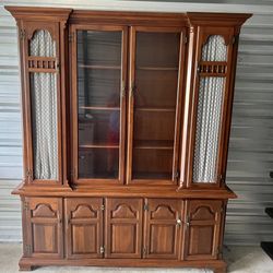 Vintage Tell  City - potomac solid cherry china cabinet